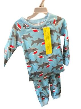 Kidtopia Light Blue and Gray Shark Pajama Set